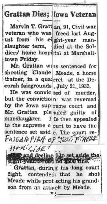 Meade Murder Elgin Echo Thursday Feb. 29, 1940